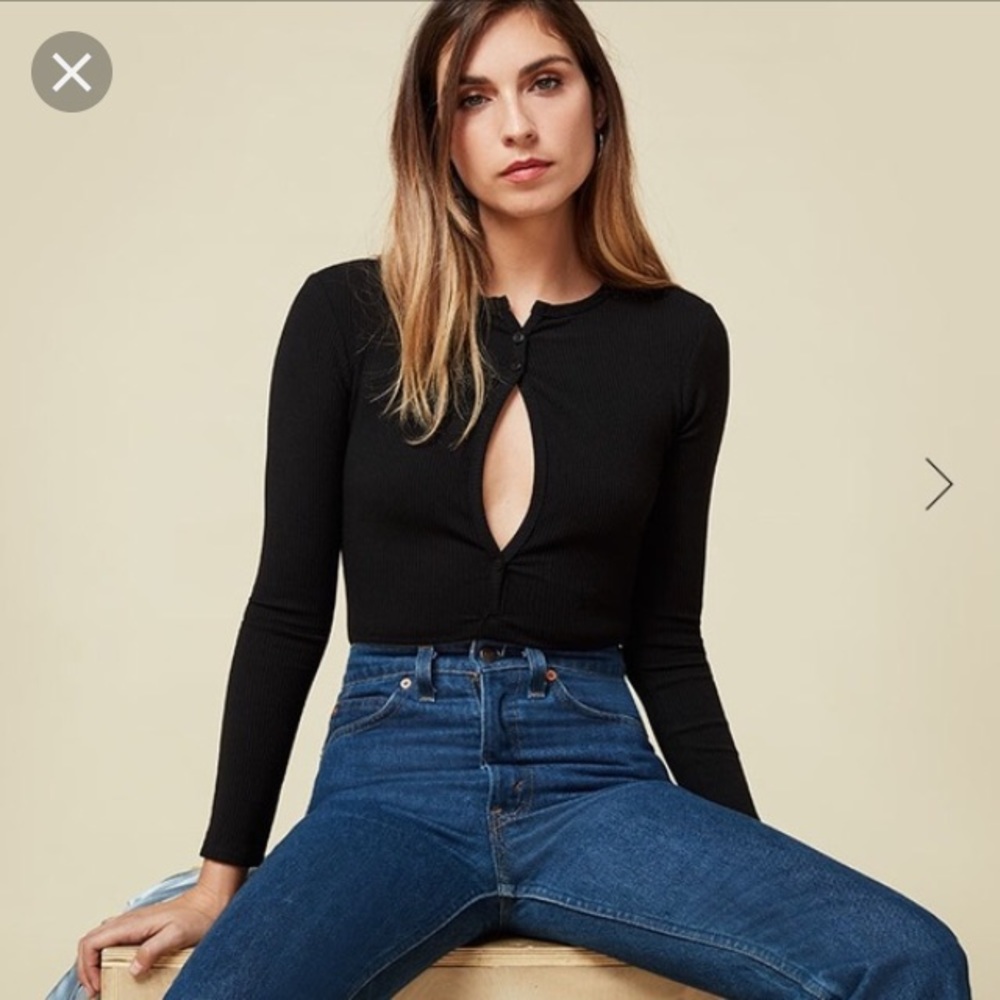Reformation key hole body suit